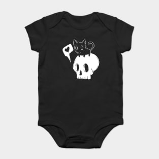 Skull and kitty Baby Bodysuit